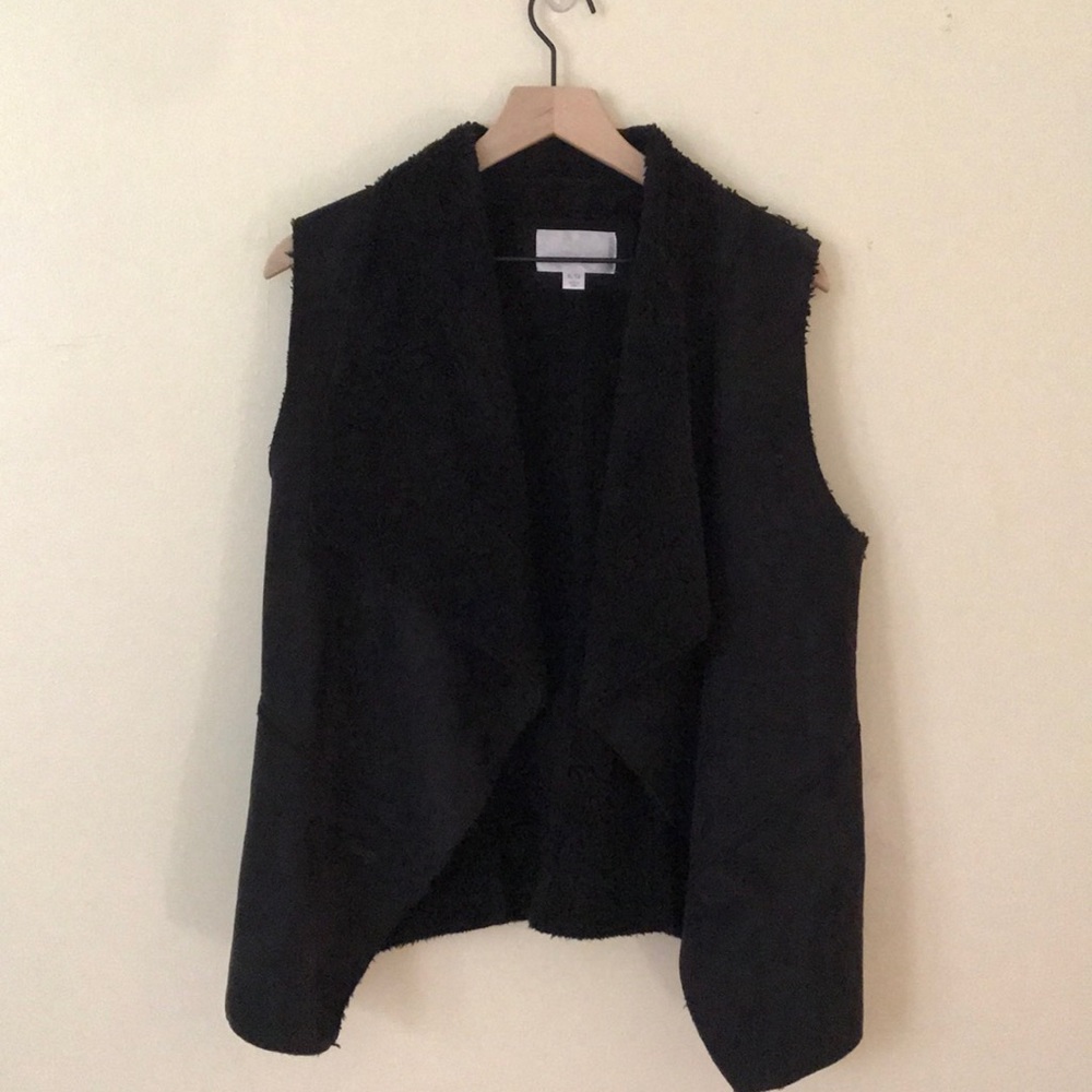 Black drape vest